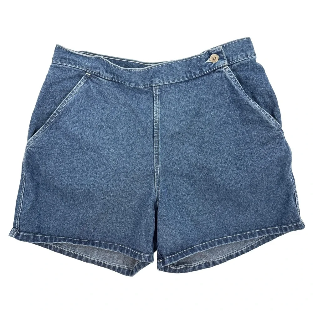 Levis Dry Goods Womens High Rise Denim Shorts Medium Wash Blue Size 14‎ Tencel